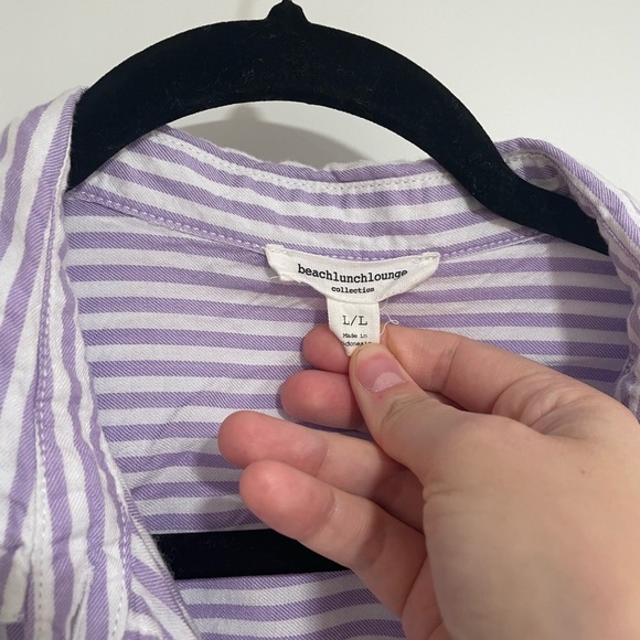 BEACH LUNCH LOUNGE Striped Button-Up Top - Picture 2 of 5